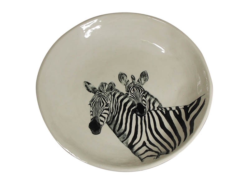 Ceramic Zebra Bowl